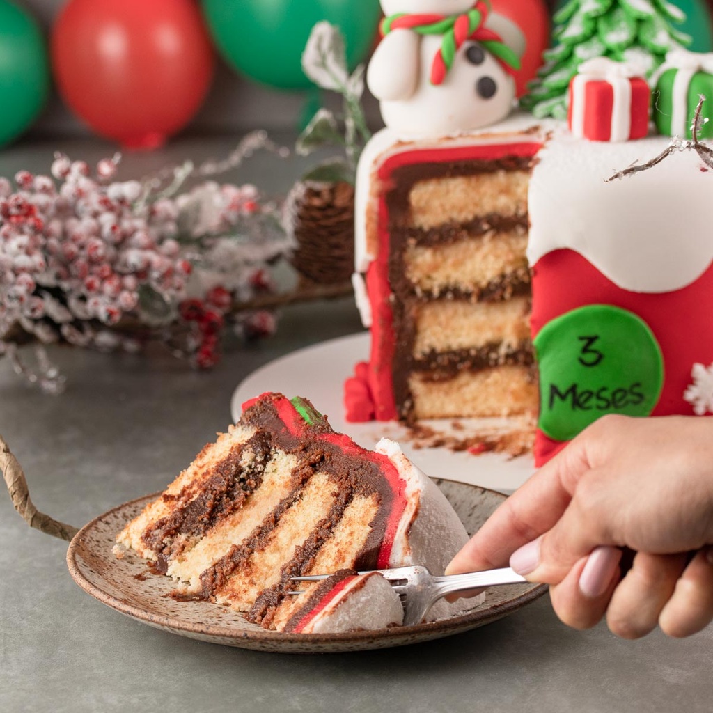 Torta Natal Mês Aniversário