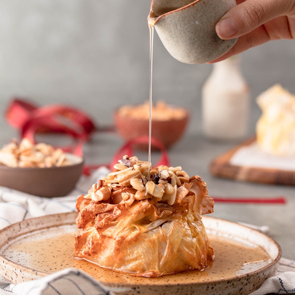 Brie Folhado com Caramelo de Castanha