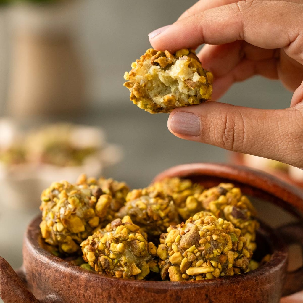 Brigadeiro caramelizado de pistache