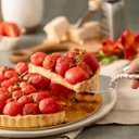 Quiche de tomates confitados com caramelo balsâmico