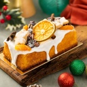 Bolo Inglês Com Laranja e Fondant