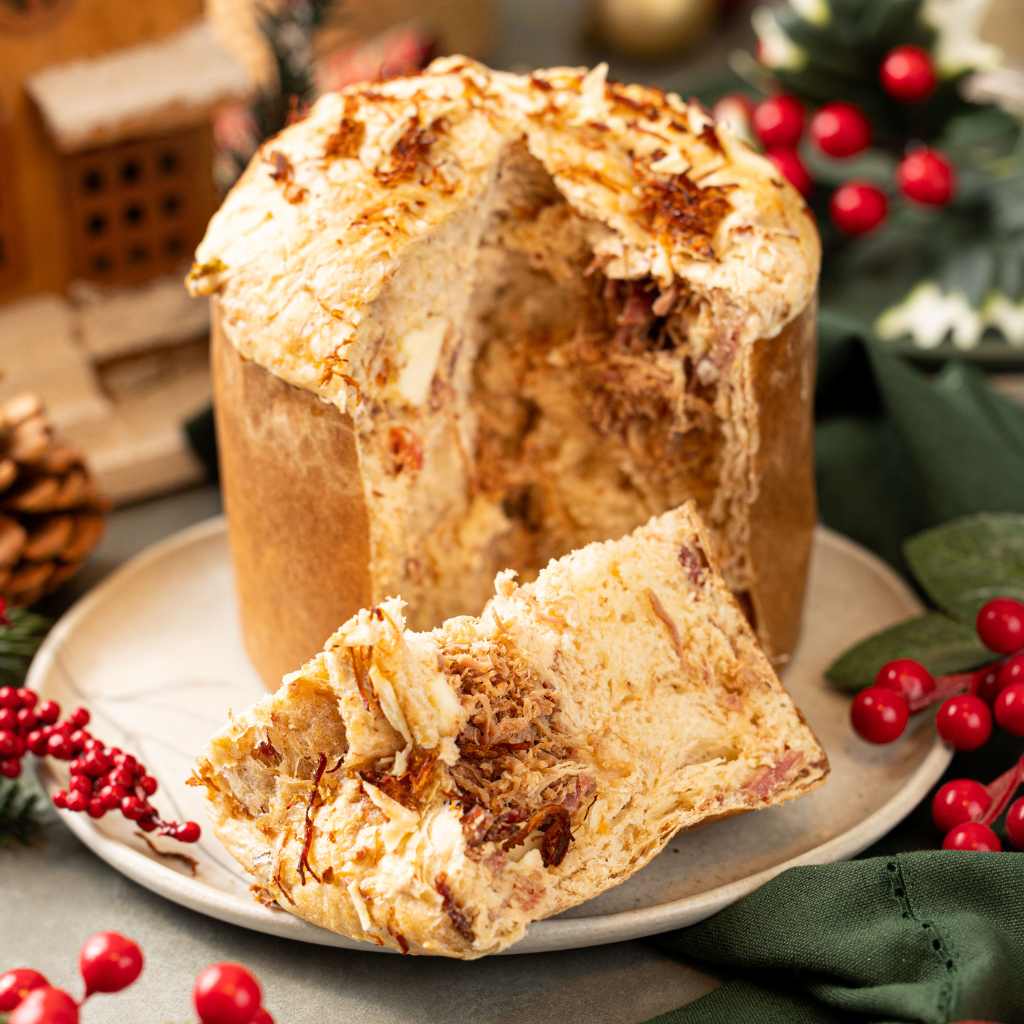 Panettone Salgado recheado com Carne seca