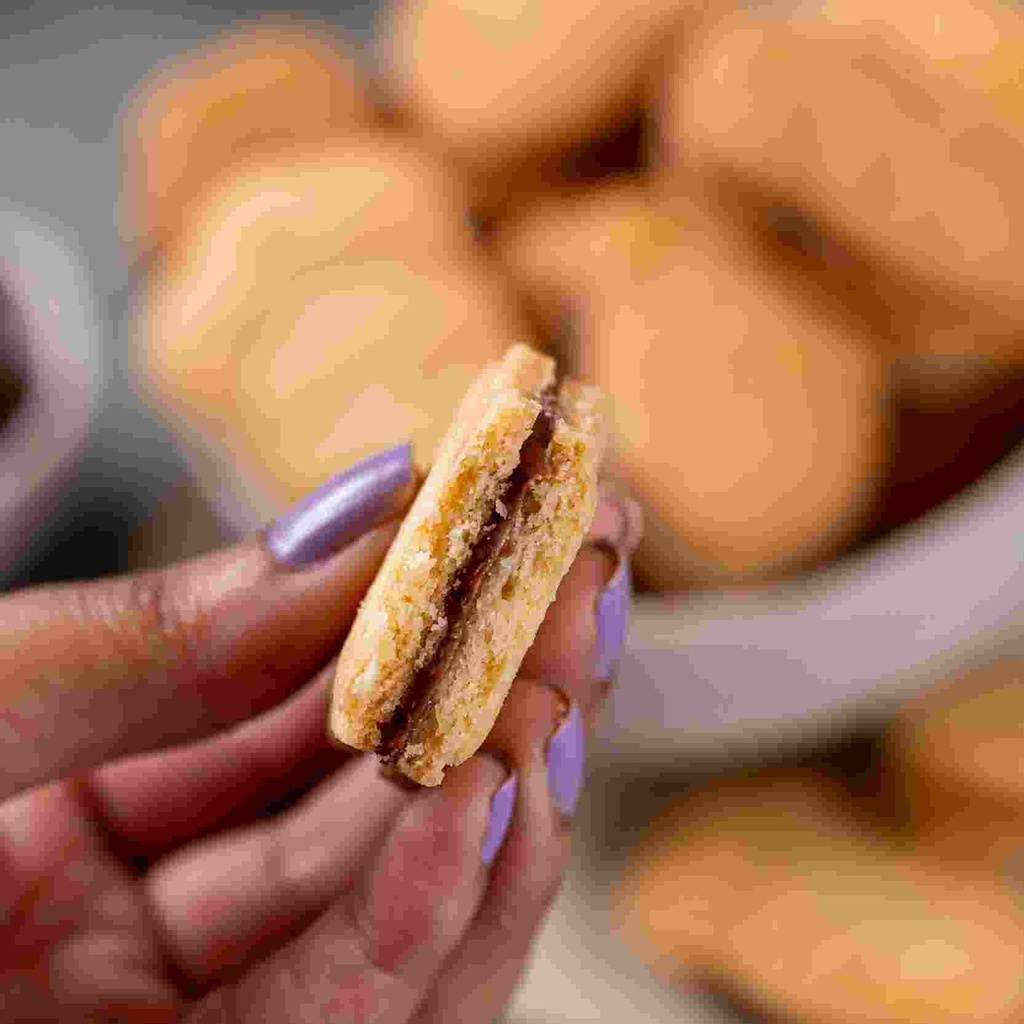 Caixa Biscoito Amanteigado de Cenourinha com Recheio de Brigadeiro