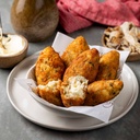 Bolinho de Bacalhau Recheado com Queijo de Cabra