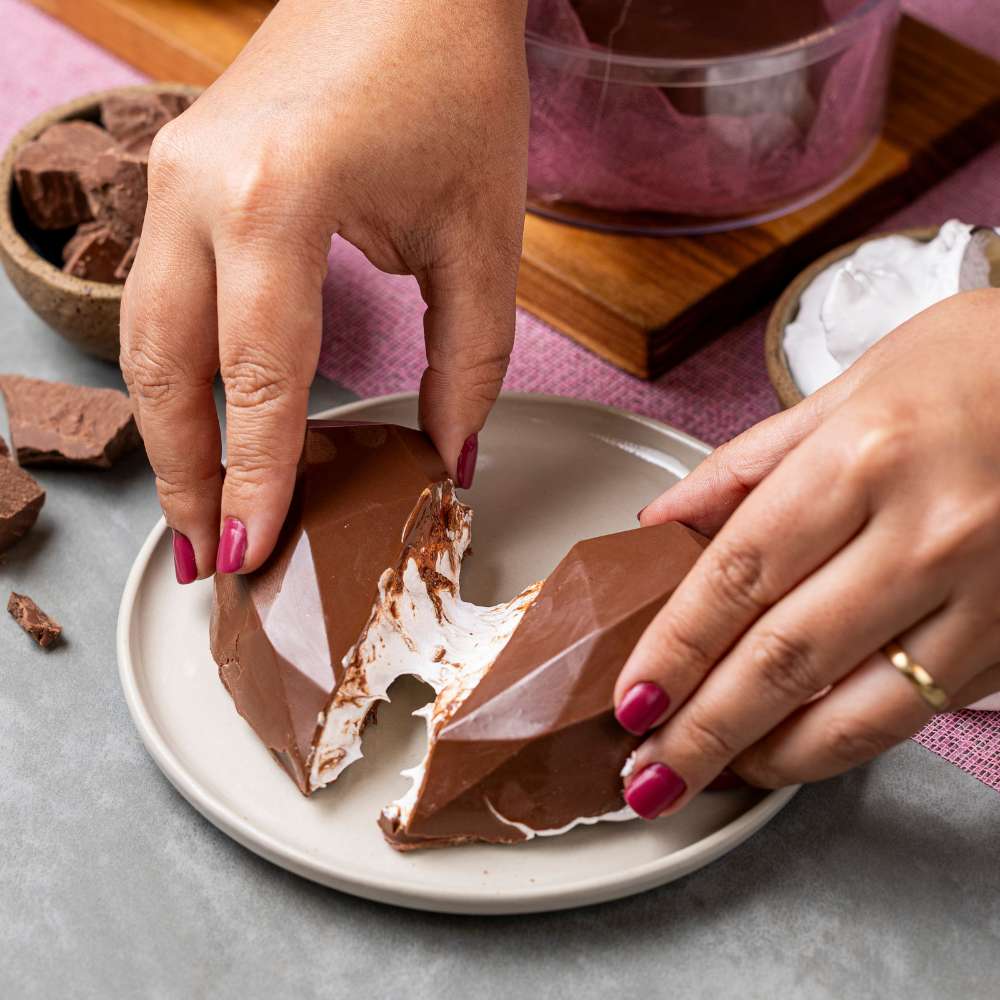 Coração Lapidado Marshmallow