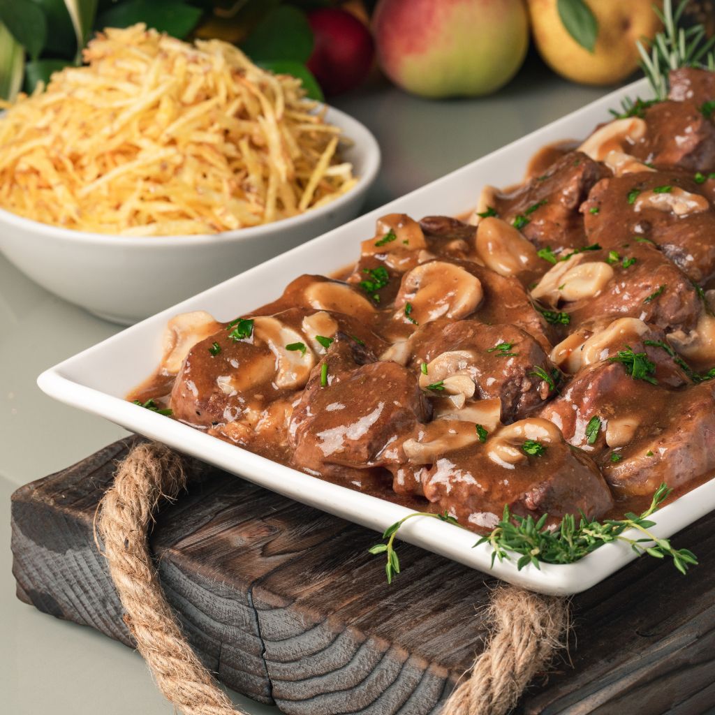 Filé Mignon ao Molho Madeira e Champignon