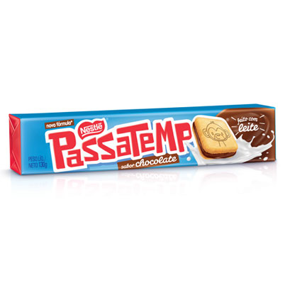 Biscoito Recheado Passatempo Sabor Chocolate Nestlé 130g