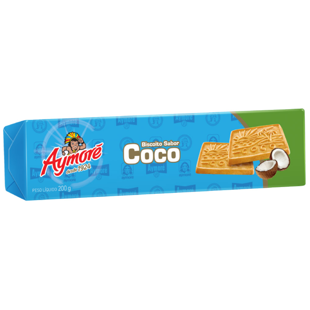 Biscoito Aymore Sabor Coco 200 g