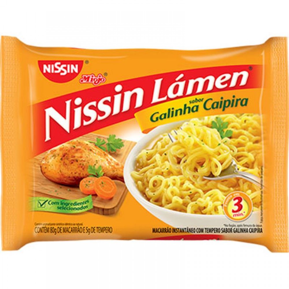 Macarrão Instantâneo Nissin Lámen Galinha Caipira 80 g