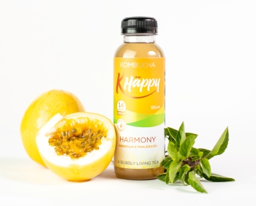 KHappy Kombucha Harmony Maracujá e Manjericão 355 ml