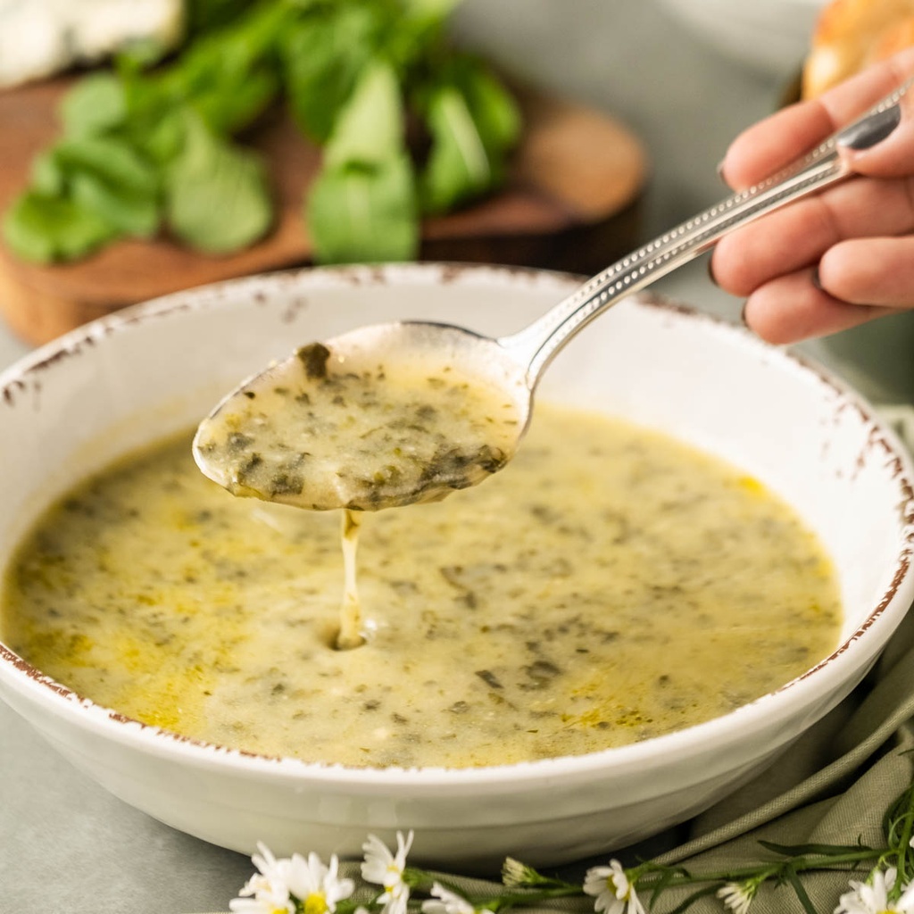 Caldo de Agrião com Gorgonzola