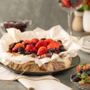 Cheesecake Basca com Frutas Vermelhas